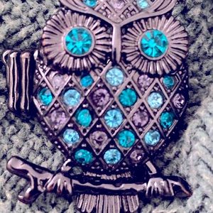 Jeweled Owl Ring